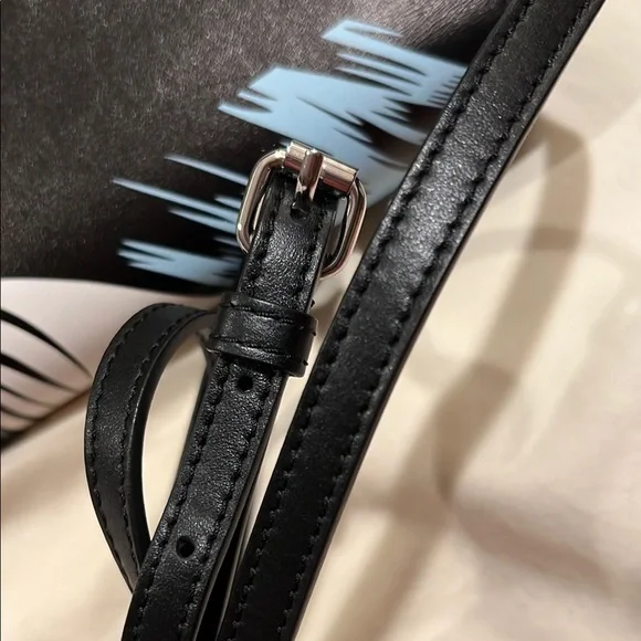 Moschino Graphic Black and Red Crossbody Bag - Picture 8 of 12